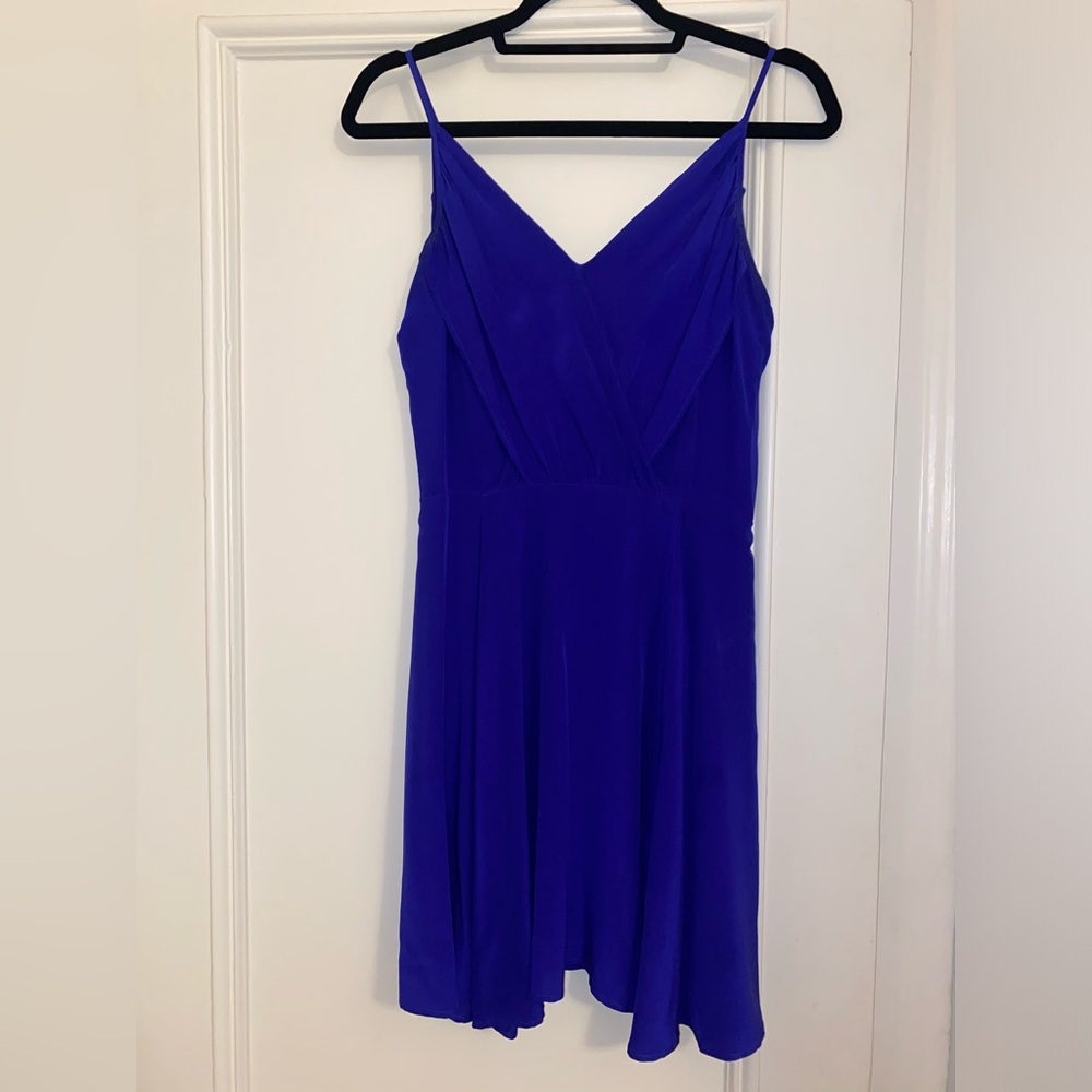 Yumi Kim Royal Blue Silk Mini Dress